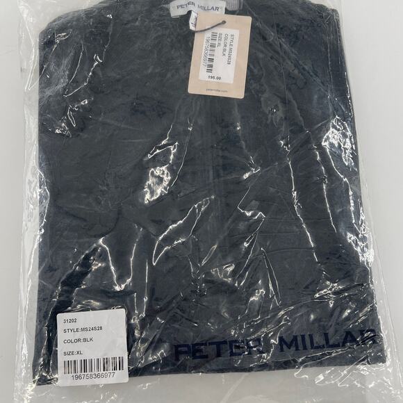 Peter Millar Men's Black Whitaker Quarter-Zip Jumper XL - Picture 3 of 13